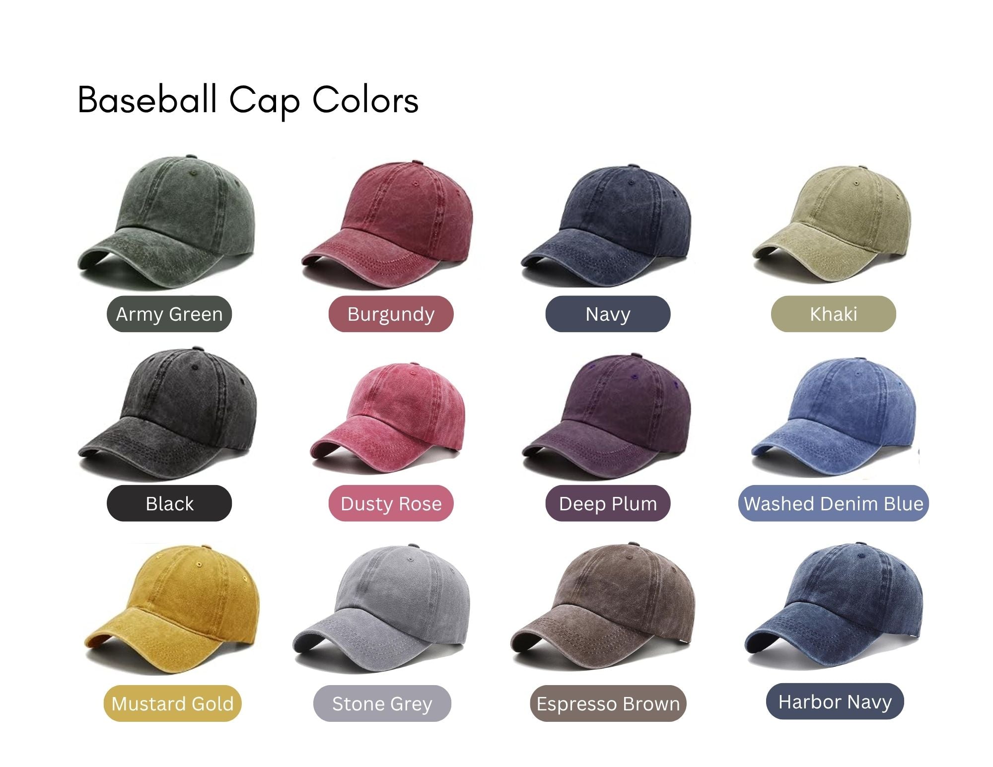 Forest Tree Hand-Embroidered Baseball Hat