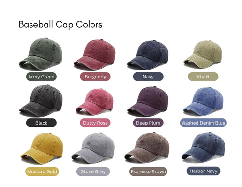 Forest Tree Hand-Embroidered Baseball Hat